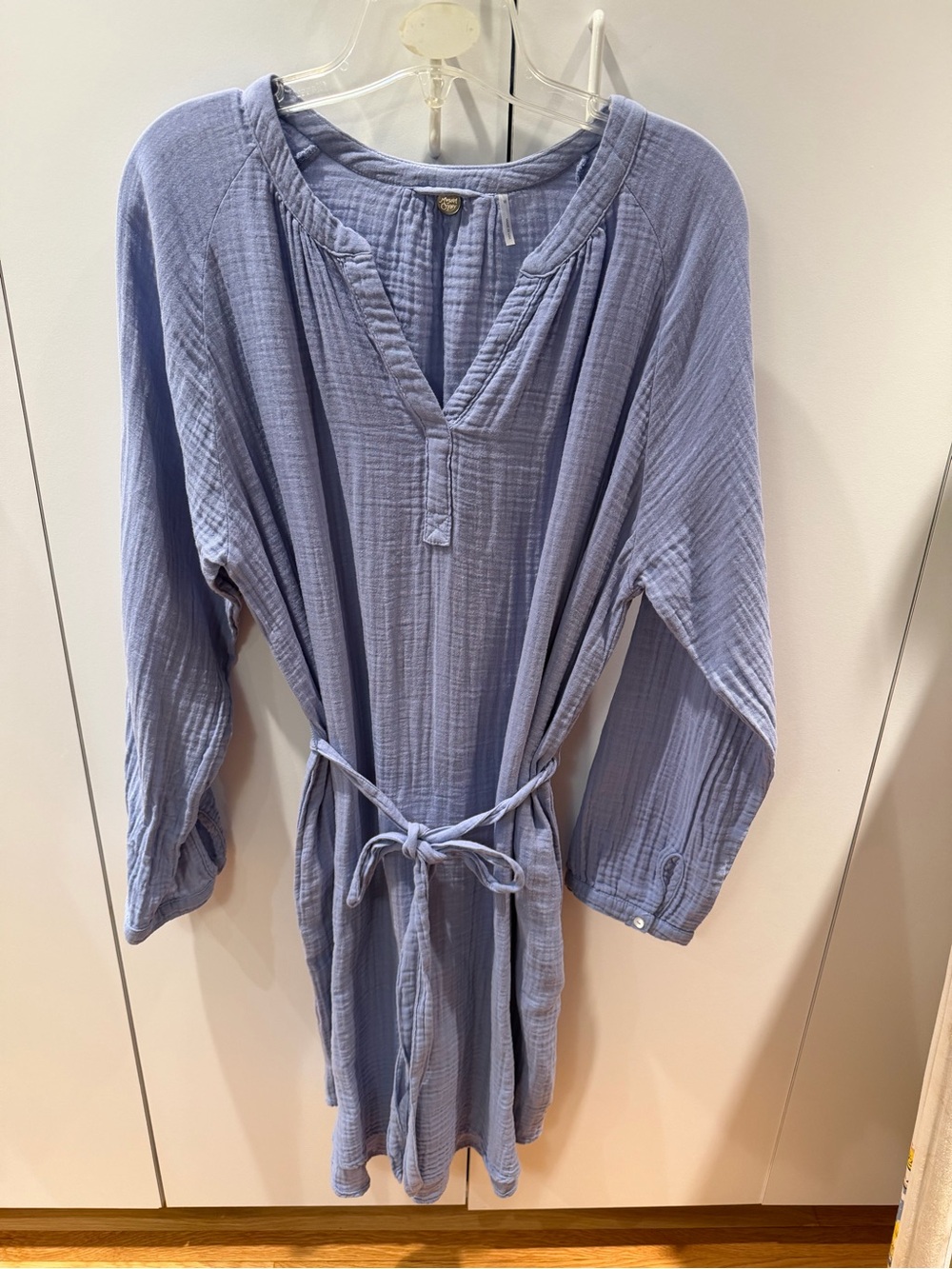 Margaret O'Leary Pale Blue Gauze Dress with Tie Detail - NEVER WORN